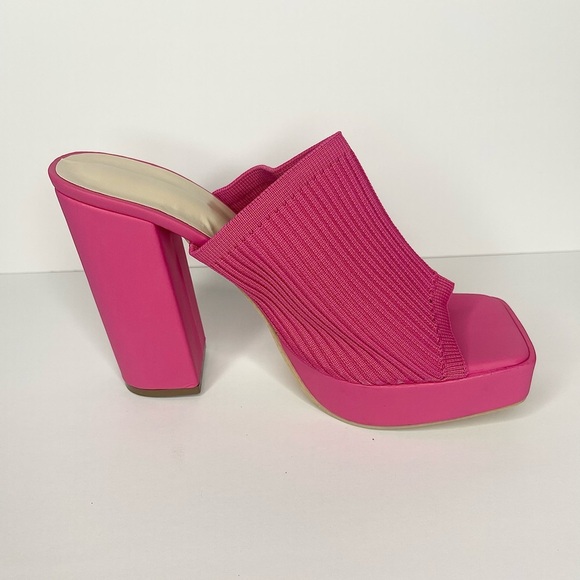 Pink Platform Mules - Picture 6 of 9